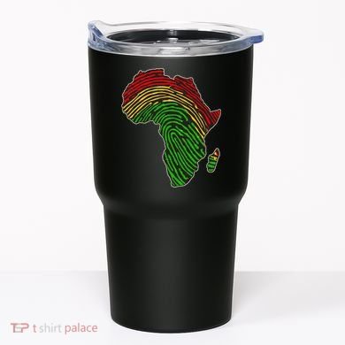 African Flag Colors Fingerprint Tumbler