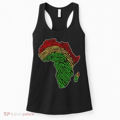 African Flag Colors Fingerprint Women's Tank Top