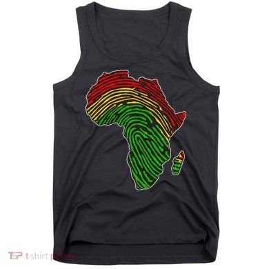 African Flag Colors Fingerprint Tank Top