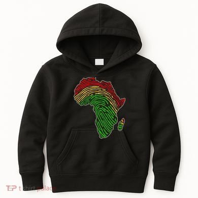 African Flag Colors Fingerprint Kids Hoodie