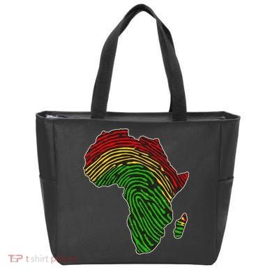 African Flag Colors Fingerprint Bag