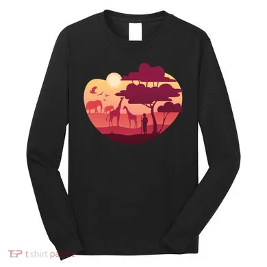 African Landscape Long Sleeve Shirt