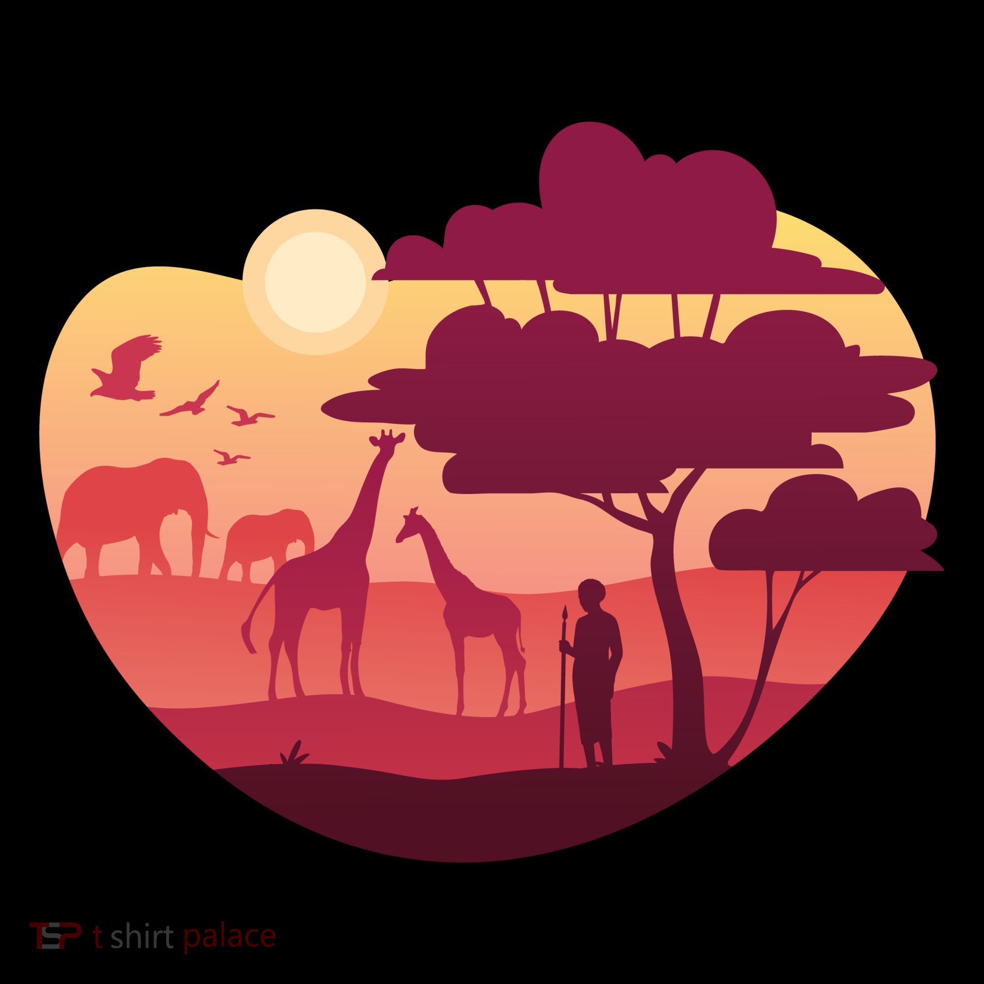 African Landscape Apron