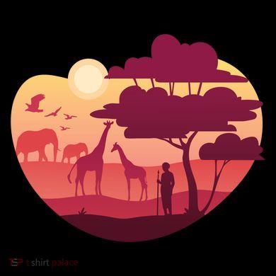 African Landscape Ornament