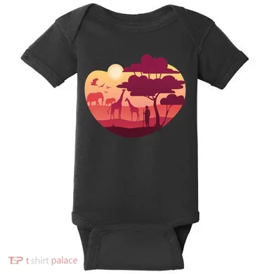 African Landscape Baby Bodysuit