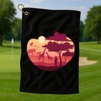 African Landscape Golf Towel thumb 1