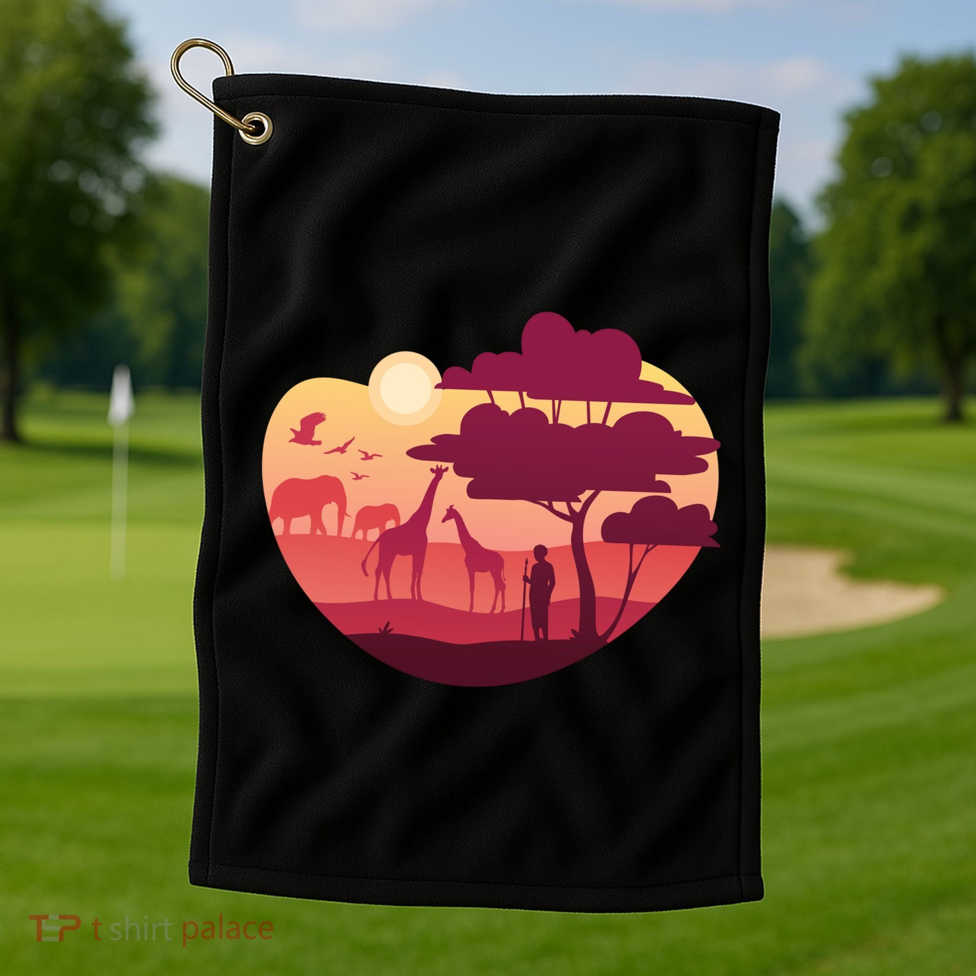 African Landscape Golf Towel