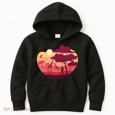 African Landscape Kids Hoodie
