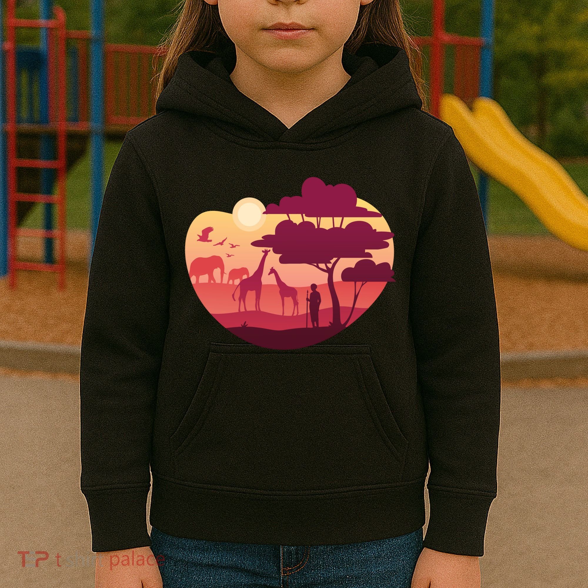 African Landscape Kids Hoodie