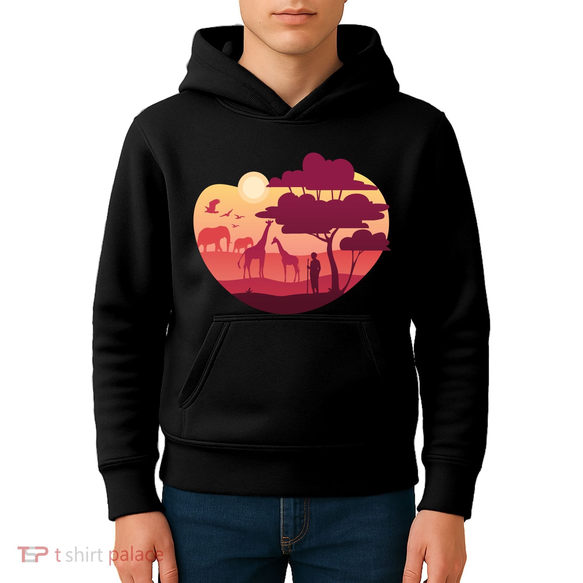 African Landscape Kids Hoodie