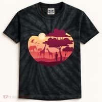 African Landscape Kids Tie-Dye T-Shirt thumb 0