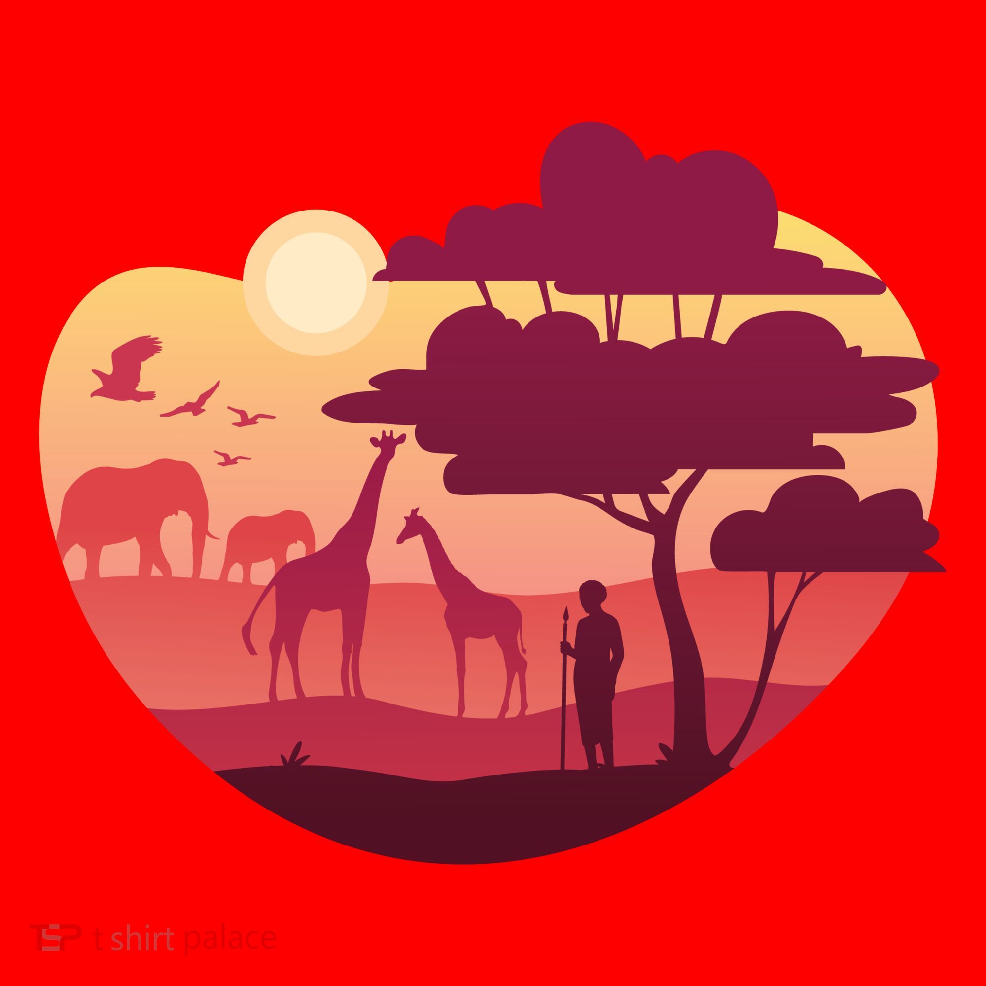 African Landscape Santa Hat