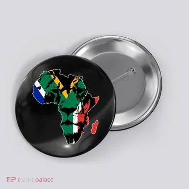 African Lion Flag Button
