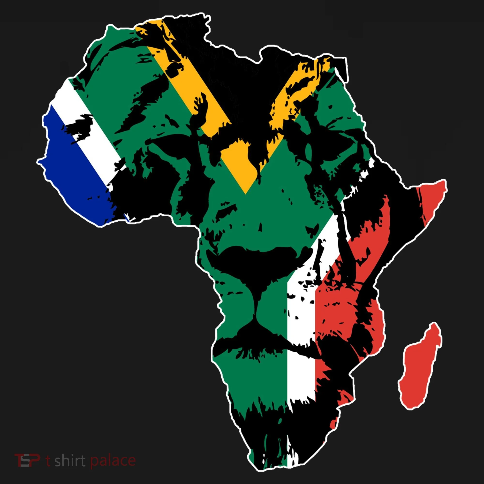 African Lion Flag Bucket Hat