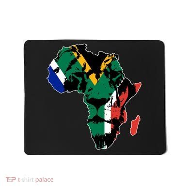 African Lion Flag Mousepad