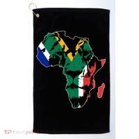 African Lion Flag Golf Towel thumb 0