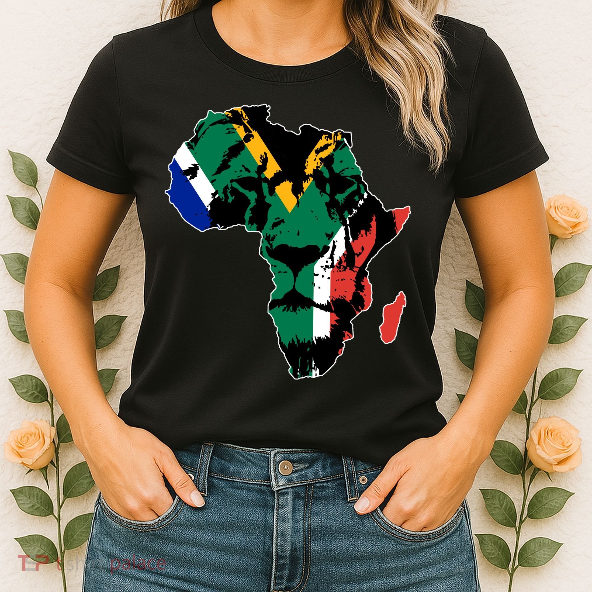 African Lion Flag Women's T-Shirt