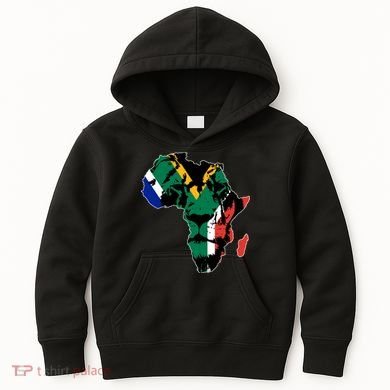African Lion Flag Kids Hoodie