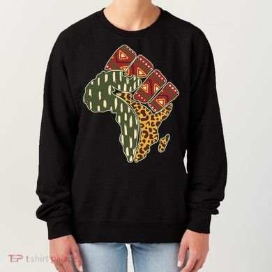 African Patterns Protest Fist Women's Sweatshirt