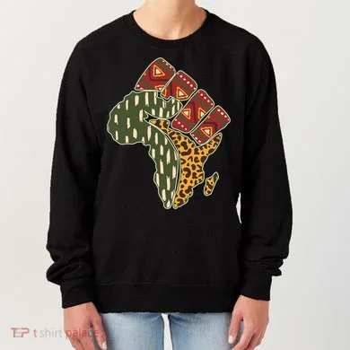 African Patterns Protest Fist Women's Sweatshirt