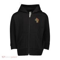 African Patterns Protest Fist Toddler Zip Fleece Hoodie thumb 0