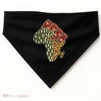African Patterns Protest Fist USA-Made Doggie Bandana thumb 0