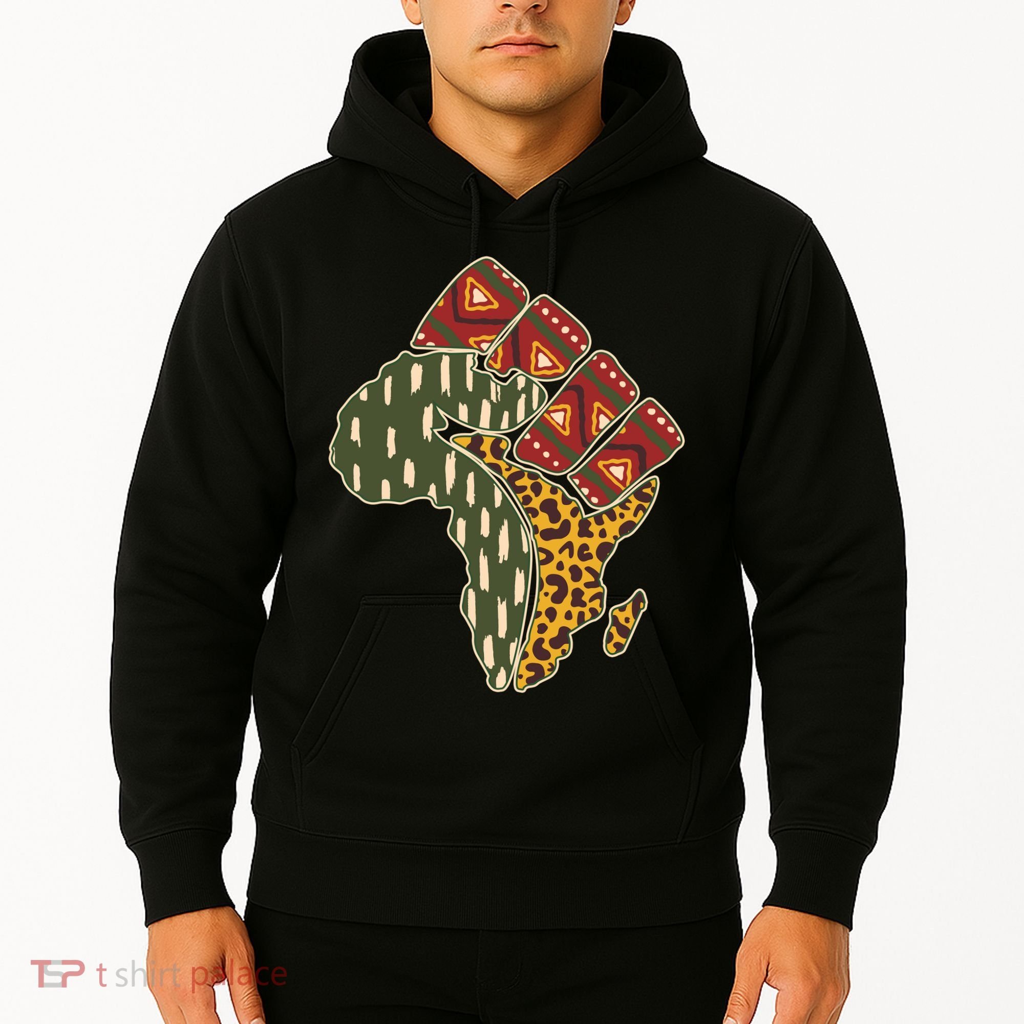 African Patterns Protest Fist Hoodie