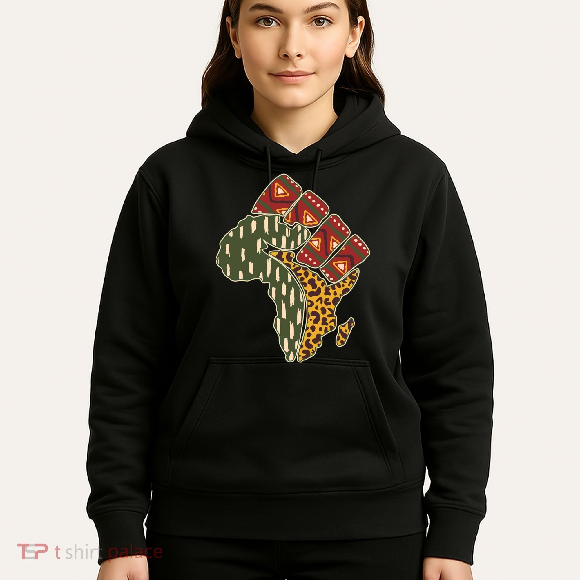 African Patterns Protest Fist Hoodie