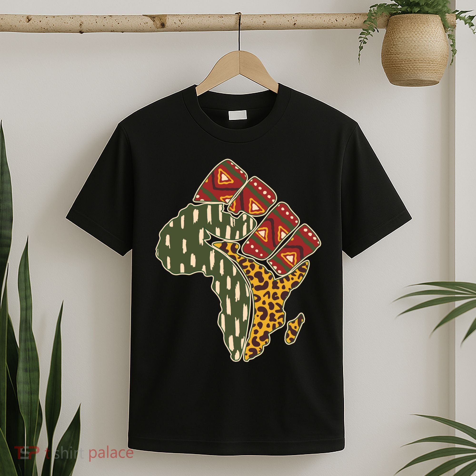 African Patterns Protest Fist T-Shirt