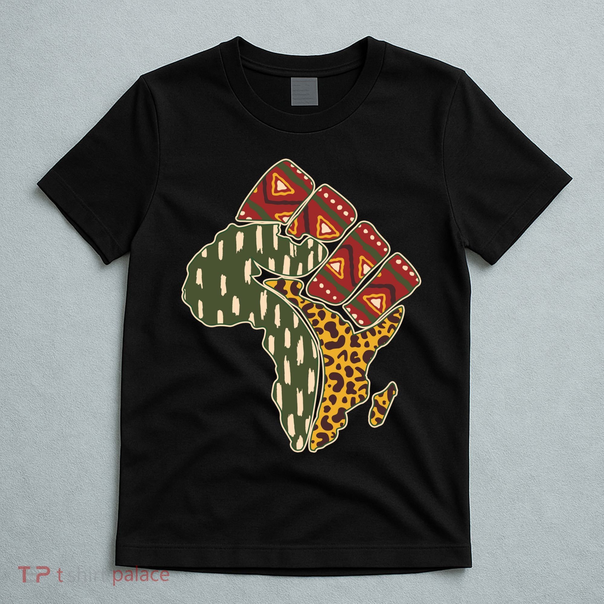 African Patterns Protest Fist T-Shirt