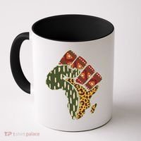 African Patterns Protest Fist Coffee Mug thumb 0