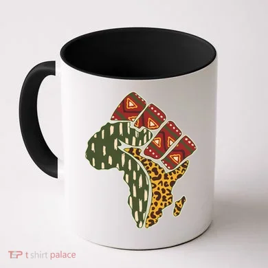 African Patterns Protest Fist Coffee Mug