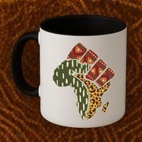 African Patterns Protest Fist Coffee Mug thumb 2