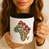 African Patterns Protest Fist Coffee Mug thumb 3