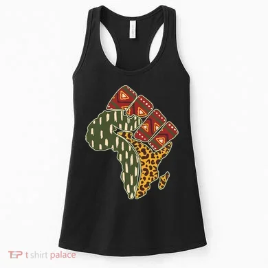 African Patterns Protest Fist Women's Tank Top