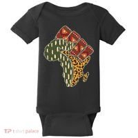 African Patterns Protest Fist Baby Bodysuit thumb 0