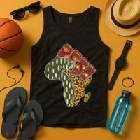 African Patterns Protest Fist Tank Top thumb 4