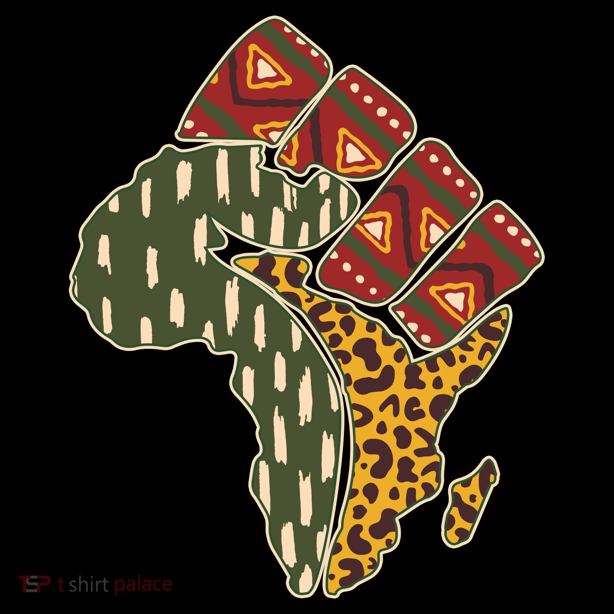 African Patterns Protest Fist Tank Top