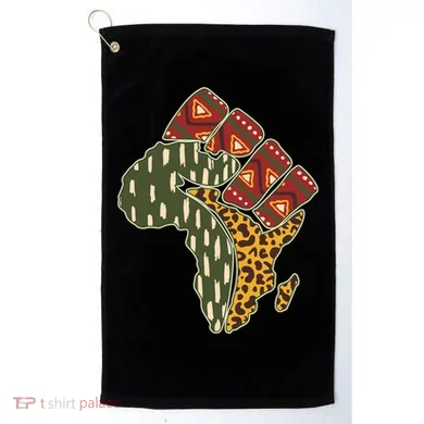 African Patterns Protest Fist Golf Towel