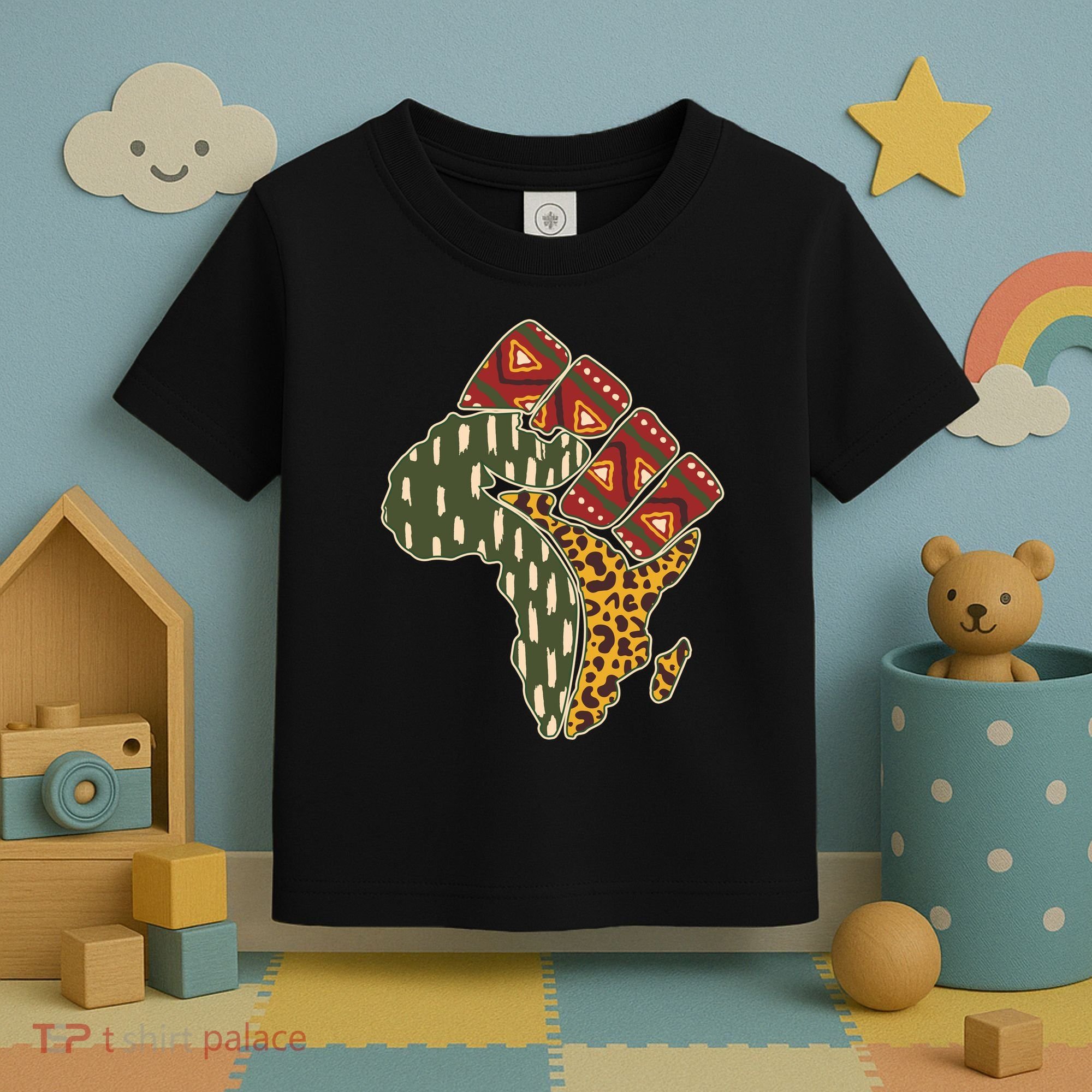African Patterns Protest Fist Toddler T-Shirt