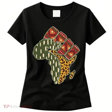 African Patterns Protest Fist Women's T-Shirt