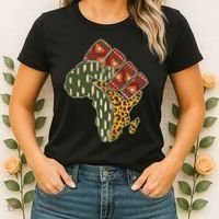 African Patterns Protest Fist Women's T-Shirt thumb 2
