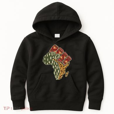 African Patterns Protest Fist Kids Hoodie