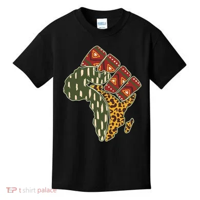 African Patterns Protest Fist Kids T-Shirt