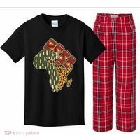 African Patterns Protest Fist Kids Plaid Pajama Set thumb 0