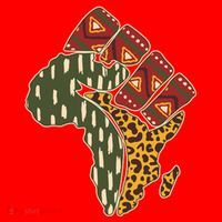 African Patterns Protest Fist Santa Hat thumb 1
