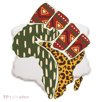 African Patterns Protest Fist Ceramic Ornament