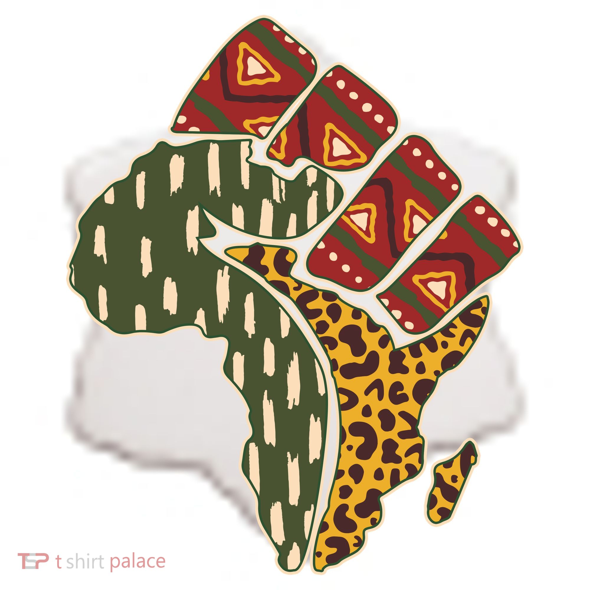 African Patterns Protest Fist Ceramic Ornament