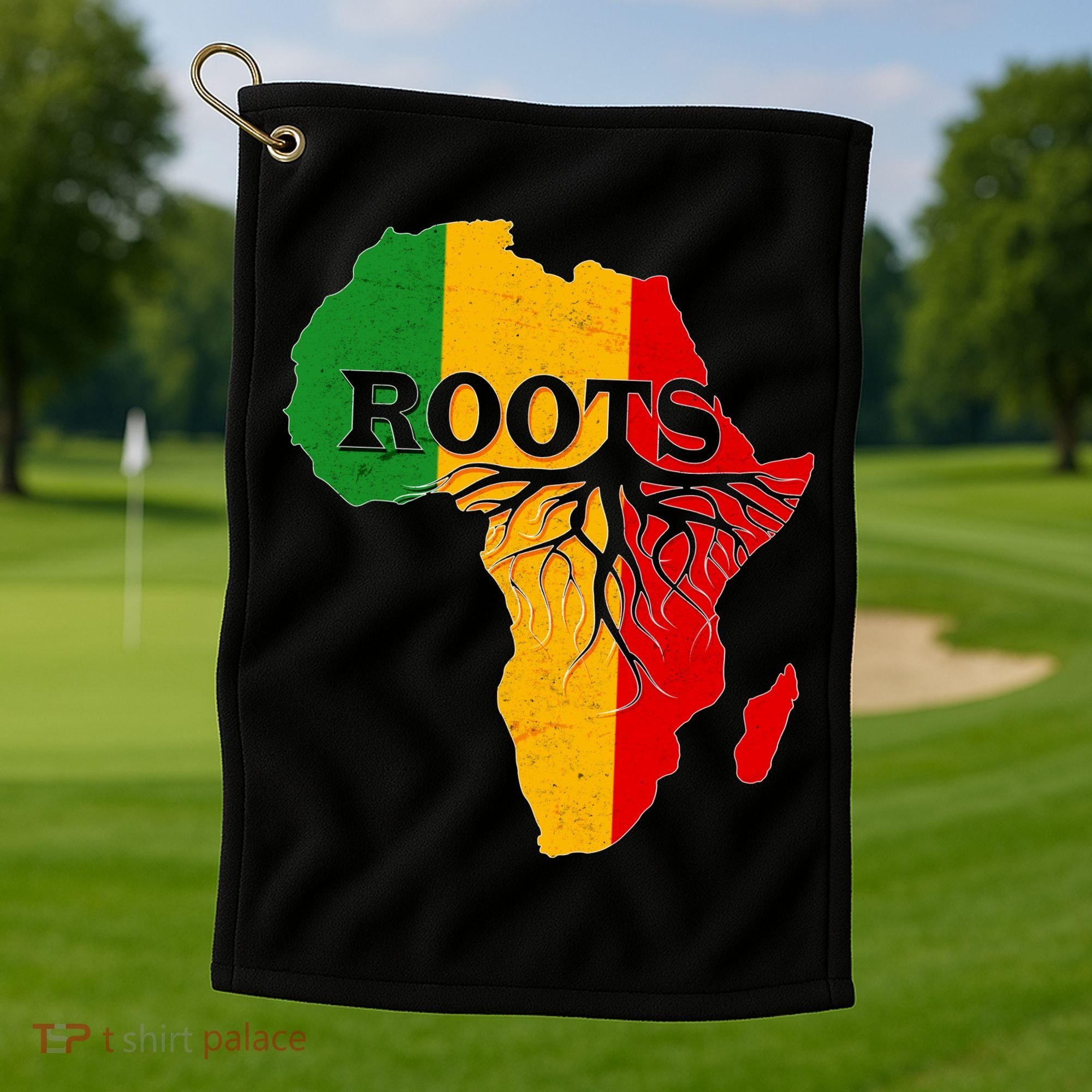 African Roots Black History Month Golf Towel