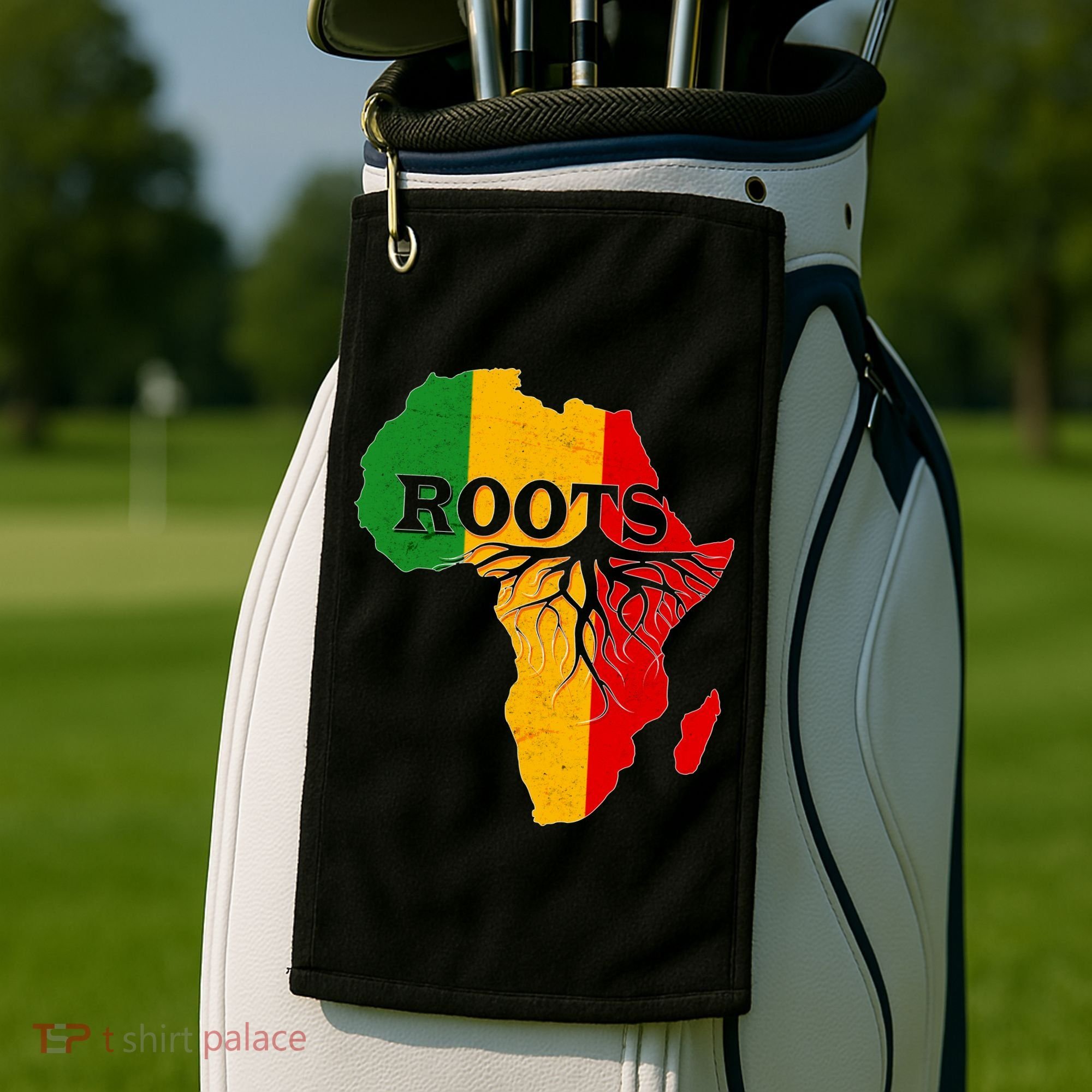 African Roots Black History Month Golf Towel